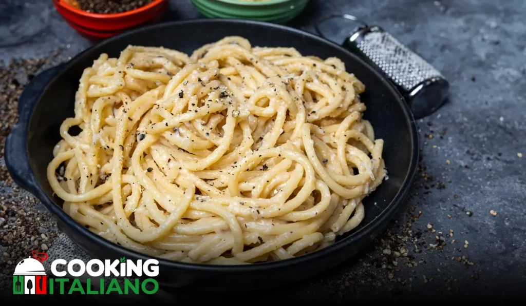 Discover the simple yet flavorful Bucatini Cacio e Pepe recipe, a classic Italian pasta dish with cheese and black pepper. Try it now!