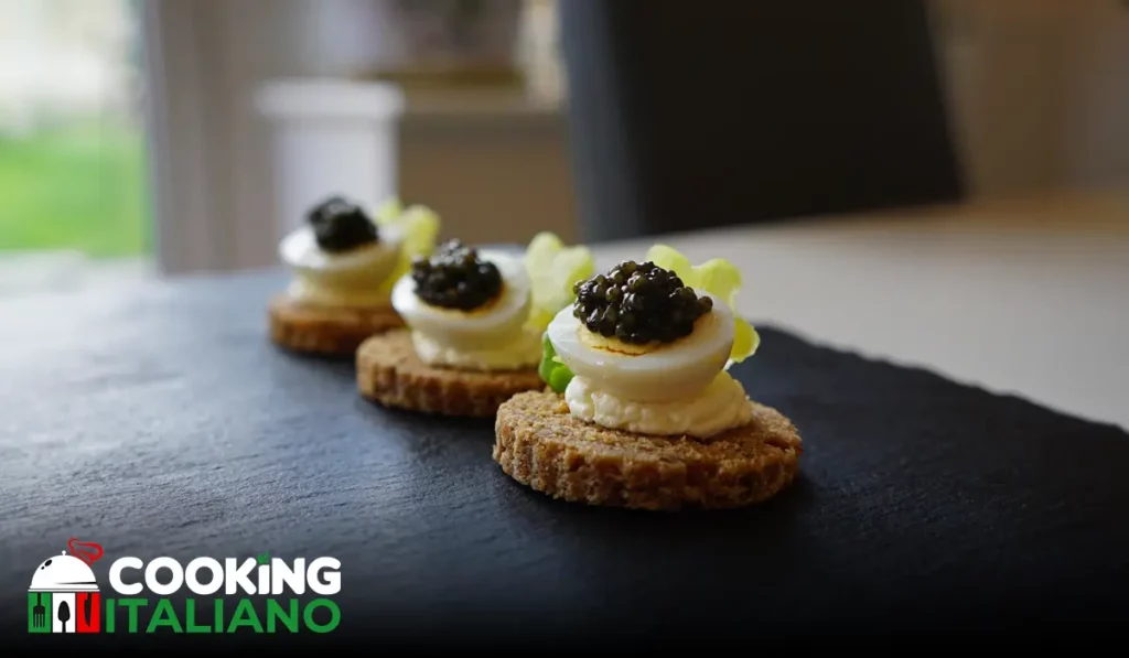 Impress your guests with our elegant caviar canapés, the perfect appetizer for any upscale gathering. Delight in the luxurious flavors and textures of these bite-sized delights.
