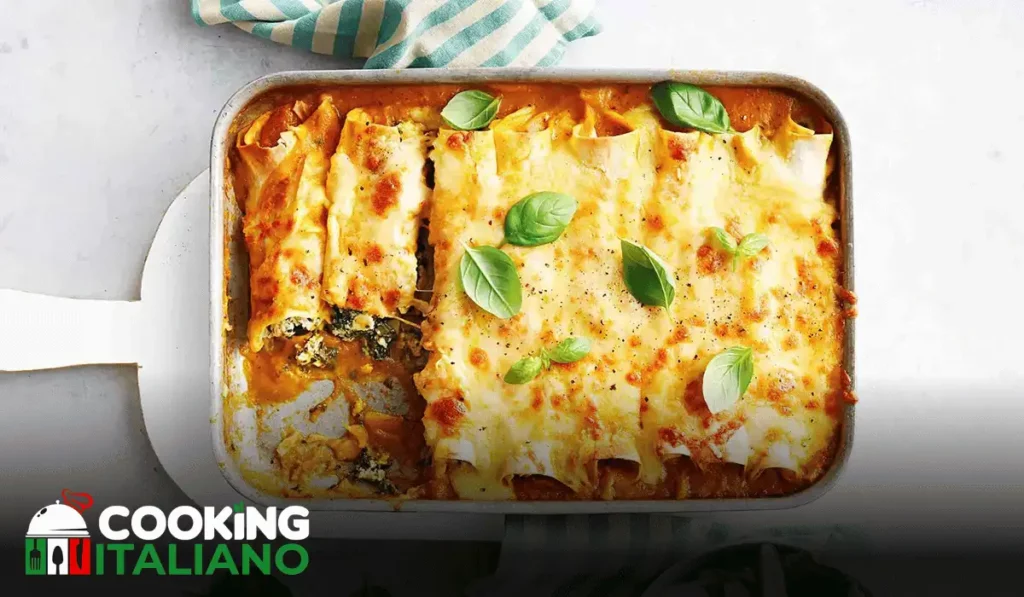 Treat yourself to the comforting flavors of our Spinach Ricotta Cannelloni recipe. A delightful blend of creamy ricotta, spinach, and marinara sauce, baked to perfection.