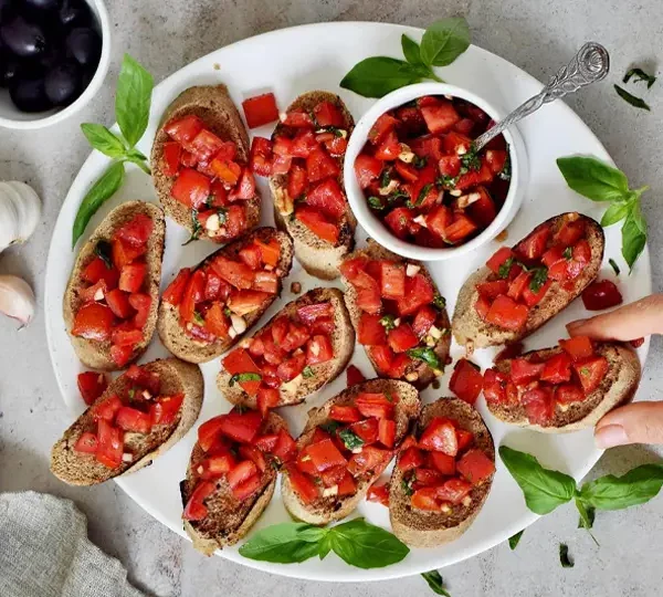 Treat yourself to a burst of flavor with our vegetarian bruschetta recipes. Made with fresh ingredients and savory toppings, they're perfect for any gathering or snack time.