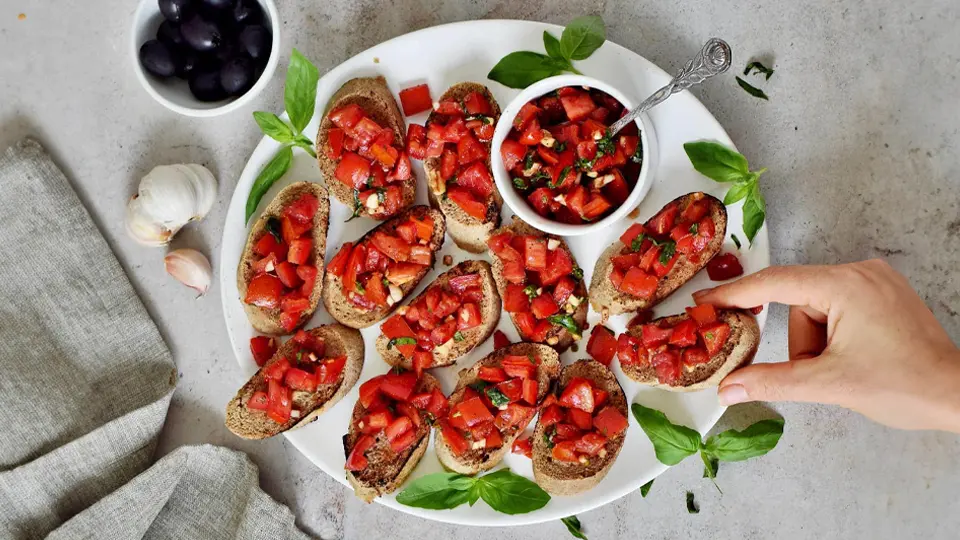 Treat yourself to a burst of flavor with our vegetarian bruschetta recipes. Made with fresh ingredients and savory toppings, they're perfect for any gathering or snack time.